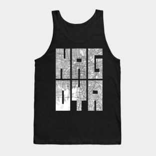 Nagoya, Japan City Map Typography - Light Tank Top